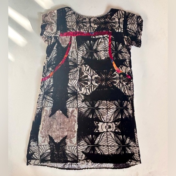 Custo Barcelona Eclectic Velvet Textured Butterfly Dress - Picture 2 of 6